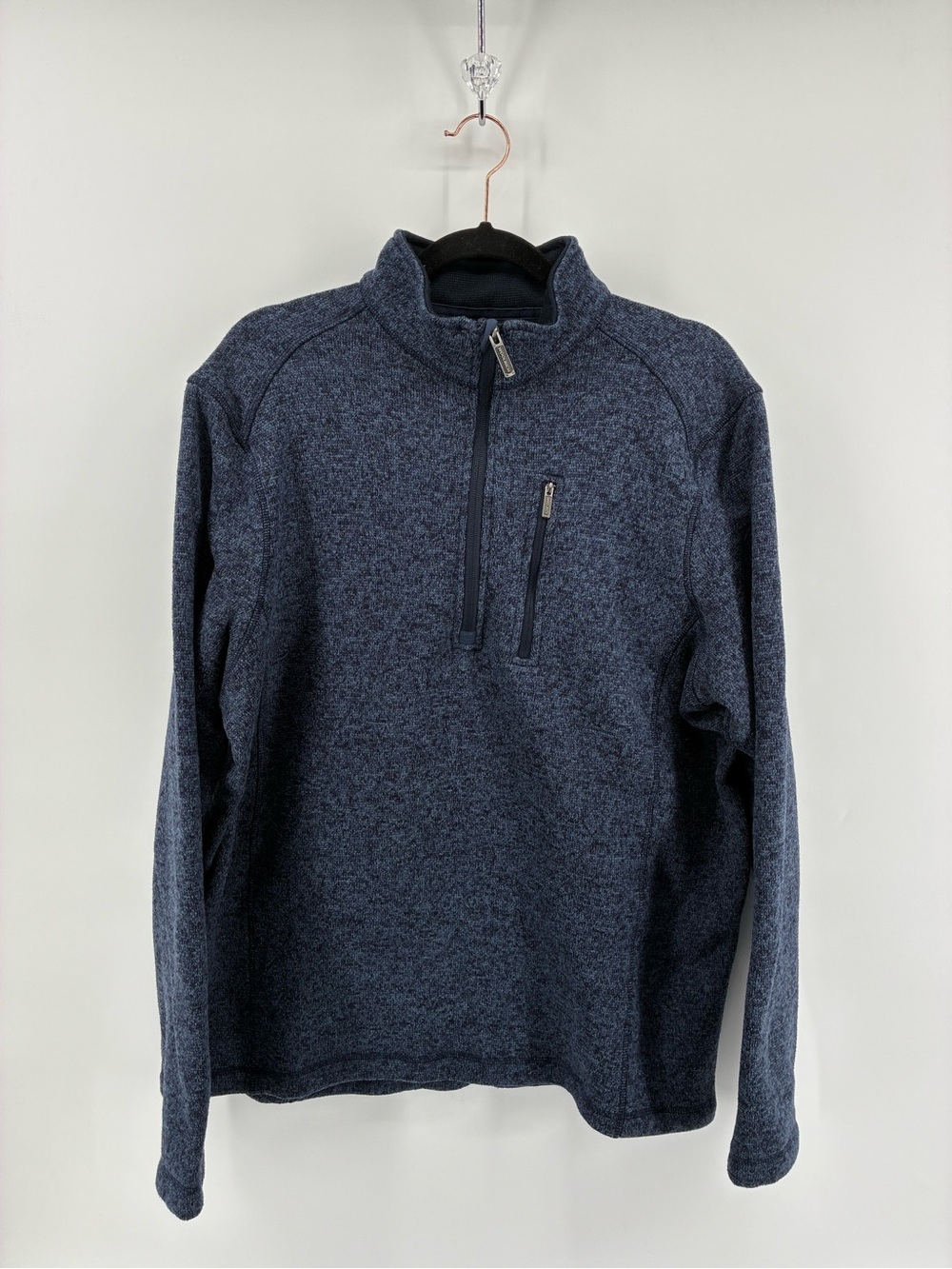 Woolrich Men's Dark Blue Zip-Up Sweater